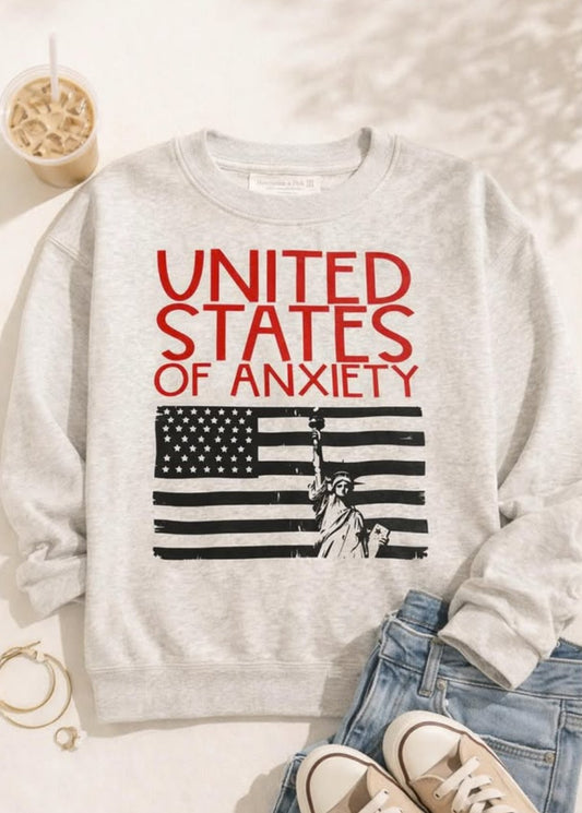 United States of Anxiety Crewneck Sweater